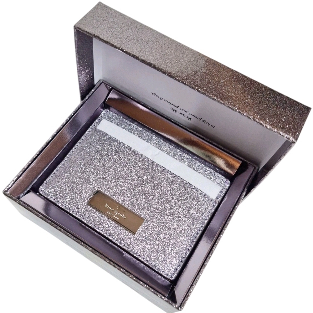 Kate Spade Kenzie Boxed Glitter Small Cardholder Candied Flower Multi KJ006 New - Picture 3 of 11